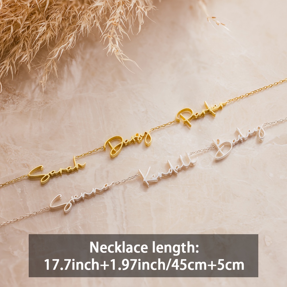 18K Golden Plated Personalized Name Necklace for Women